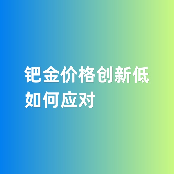 鈀碳回收，鈀金價(jià)格創(chuàng)新低，如何應(yīng)對(duì)